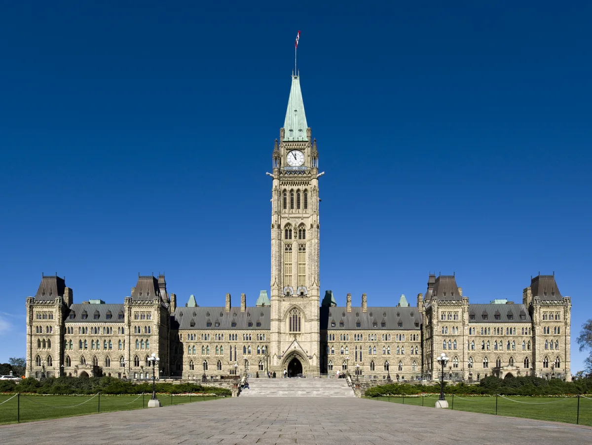 The Centre Block on Parliament Hill in Ottawa