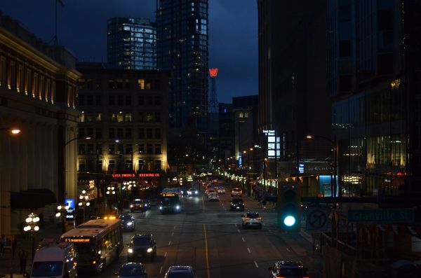 A street in downtown Vancouver