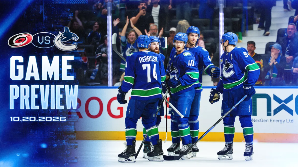 Canucks Host Hurricanes to Begin Three-Game Homestand