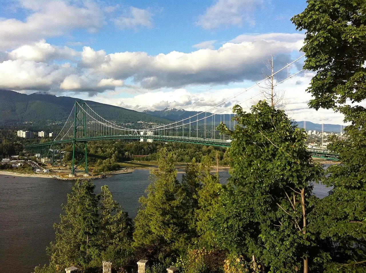 Lions Gate Bridge seen from Prospect Point in Stanley Park