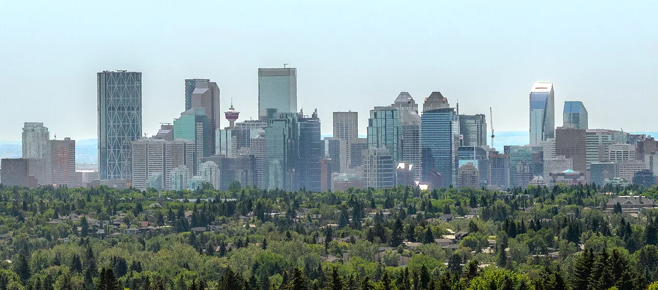 Calgary skyline from the northwest, Alberta, Canada