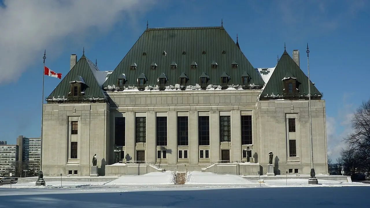 Supreme Court of Canada building in winter