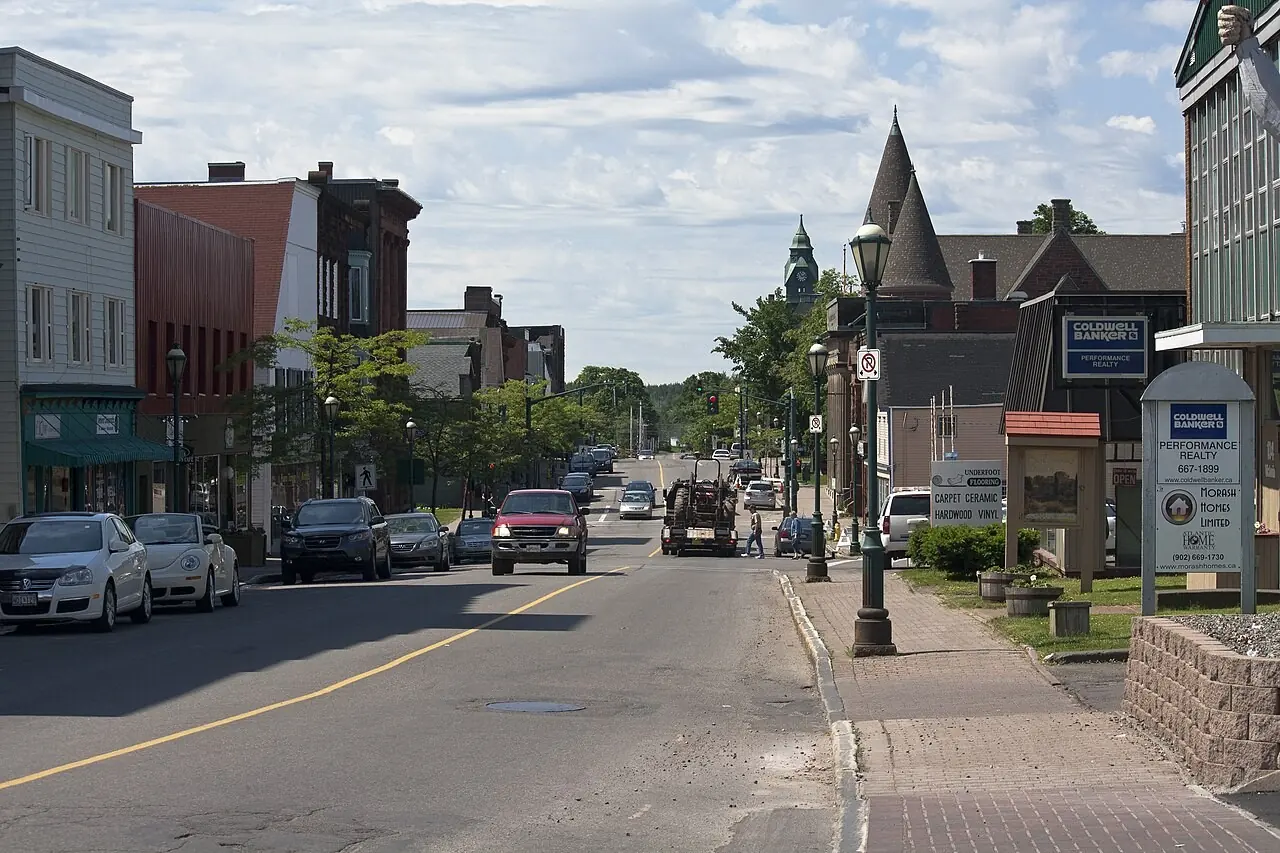 Victoria Street in downtown Amherst, Nova Scotia
