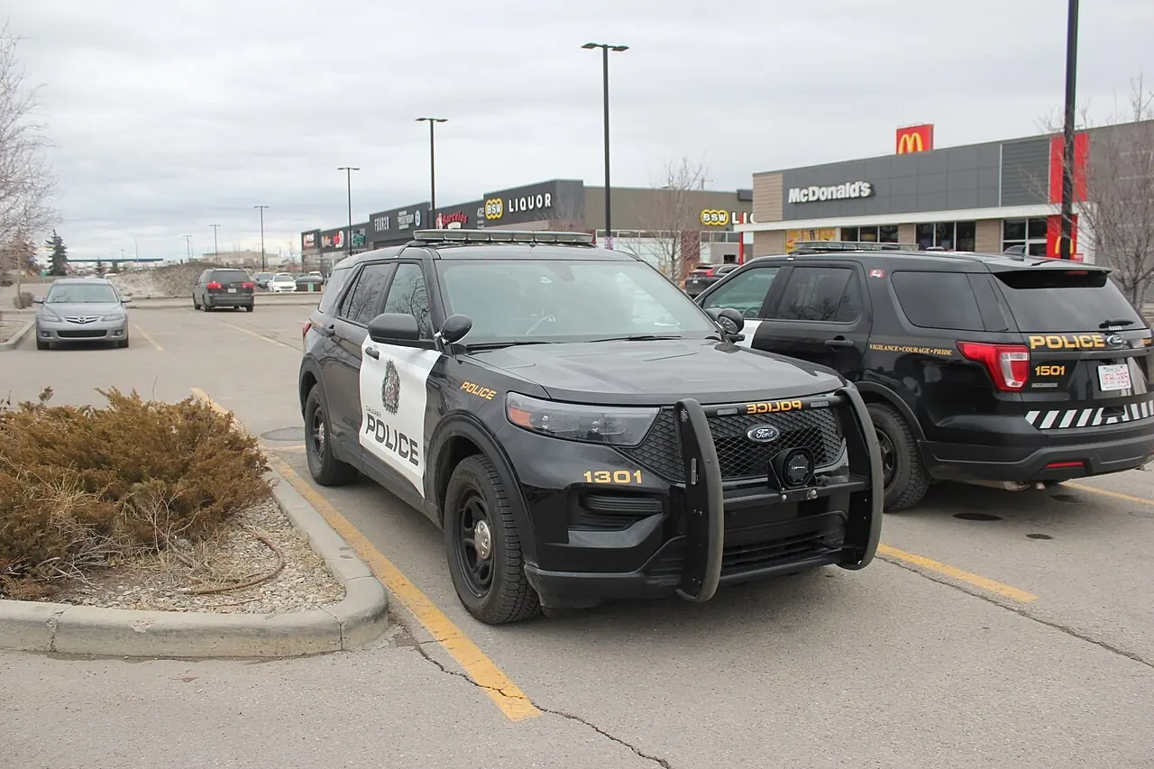 Calgary Police Service SUVs in a parking lot