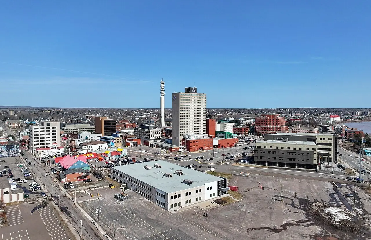 Aerial view of downtown Moncton