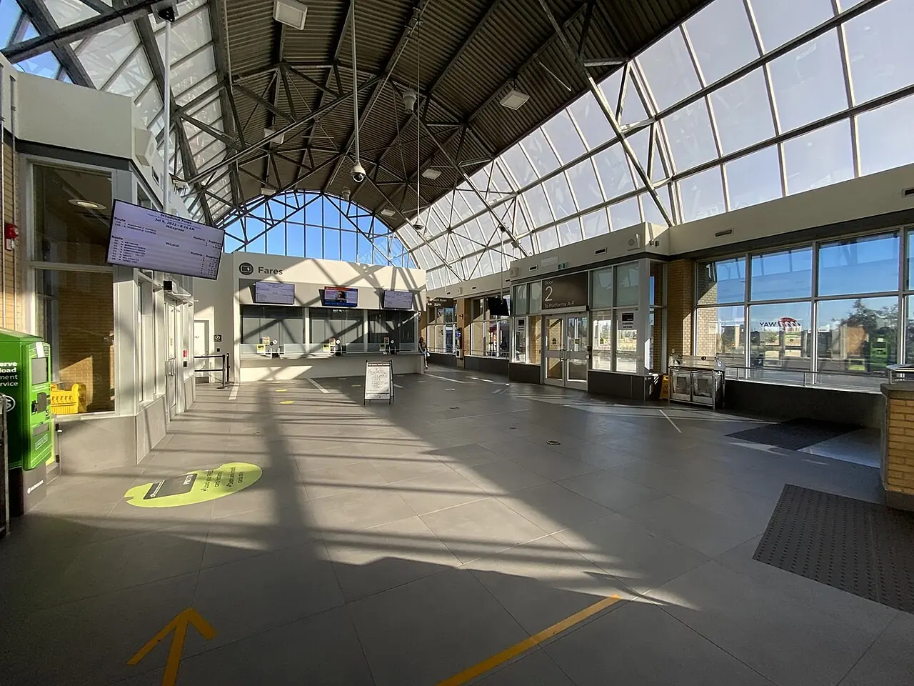 Interior of the Mississauga City Centre bus terminal